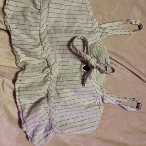 American Eagle striped cropped tie tank